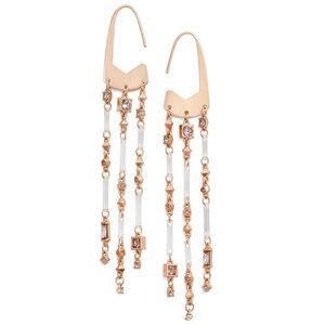 Kendra Scott Corza Long Statement Earrings Rose
